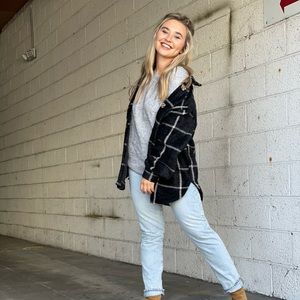 z supply shacket! extremely soft and sold out multiple times on their website!